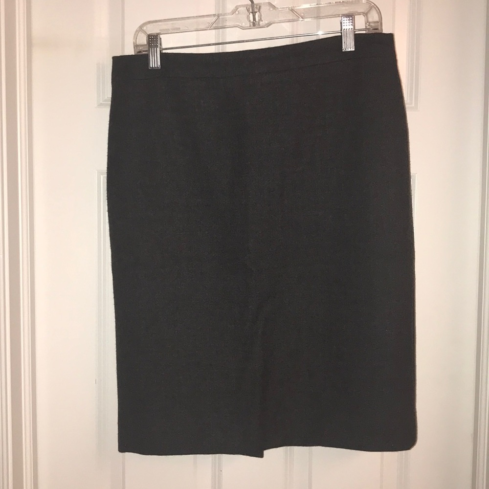 JCrew dark gray wool knee length skirt